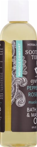Soothing Touch Ayurveda Peppermint Rosemary Muscle Comfort Bath Body & Massage Oil Perspective: left