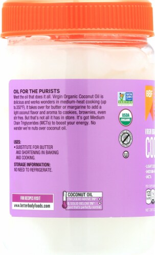 BetterBody Foods Organic Extra Virgin Coconut Oil Perspective: left