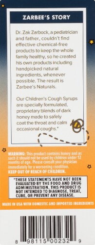 Zarbee's Naturals Children's Grape Flavor Nighttime Cough Syrup Perspective: left