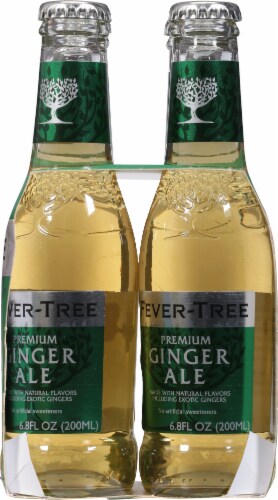 Fever Tree Ginger Ale Soda Bottles Perspective: left