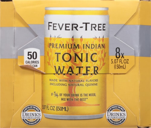 Fever-Tree Premium Indian Tonic Water Cans Perspective: left
