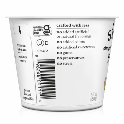 siggi’s Peach Icelandic-Style Nonfat Yogurt, 5.3 oz Perspective: left