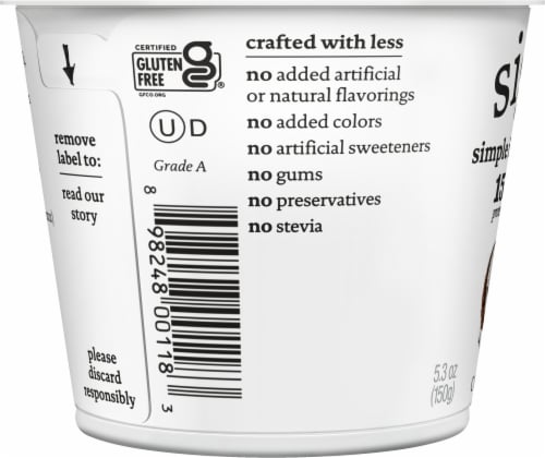 siggi’s Coconut Icelandic-Style Lowfat Yogurt, 5.3 oz Perspective: left