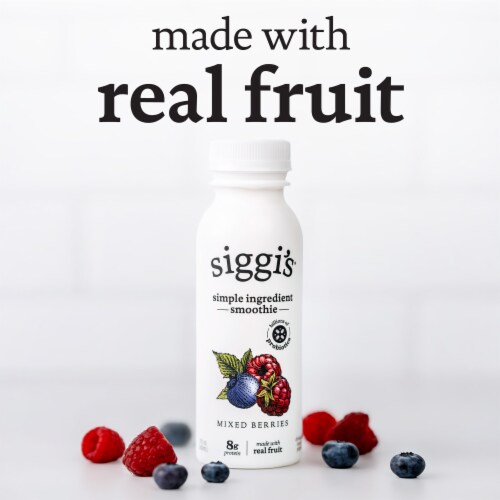 siggi’s Mixed Berries Probiotic Lowfat Yogurt Drink, 8 fl oz Perspective: left