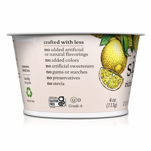 Siggi's® Lemon Triple Cream Icelandic Style Skyr Yogurt Cup Perspective: left