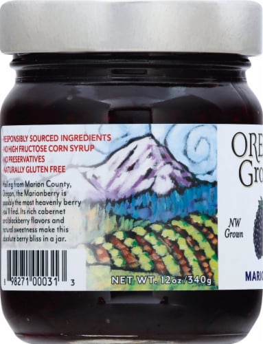 Oregon Growers & Shippers Marionberry Fruit Spread Perspective: left