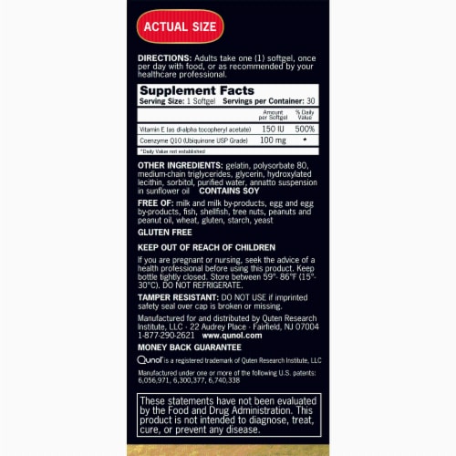 Qunol Ultra Coq10 Softgels 100 mg Perspective: left