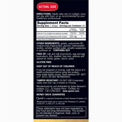 Qunol Ultra CoQ10 Softgels 100mg Perspective: left