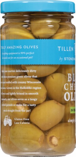 Tillen Farms® Blue Cheese Olives in Vermouth Perspective: left