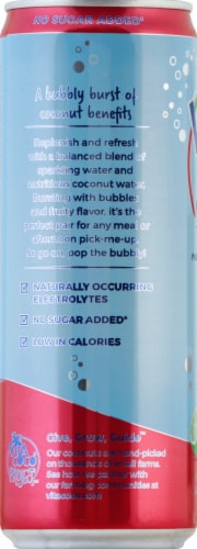 Vita Coco® Raspberry Lime Flavored Sparkling Coconut Bottled Water Perspective: left