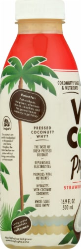 Vita Coco Pressed Strawberry Banana Flavored Bottled Water Perspective: left