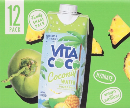 Vita Coco Coconut Water With Pineapple Perspective: left