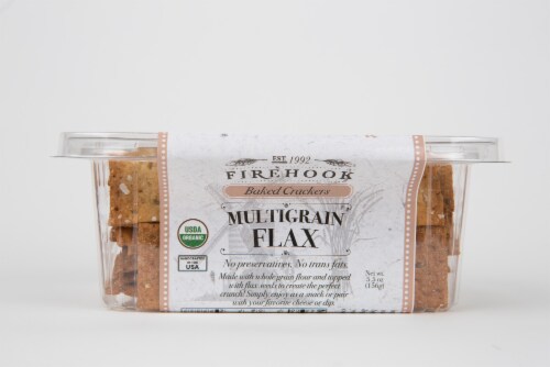 Firehook Multigrain Flax Mediterranean Baked Crackers Perspective: left