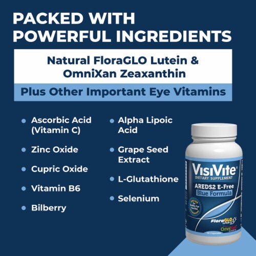 VisiVite, AREDS 2 E-Free Blue Eye Vitamin Formula Perspective: left