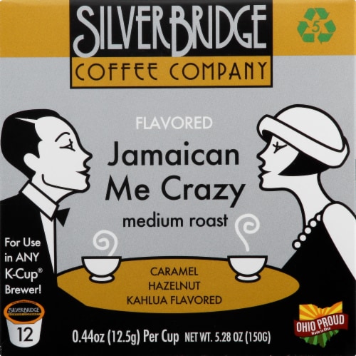 Silver Bridge Jamaican Me Crazy Medium Roast Coffee Pods Perspective: left