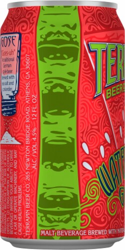 Terrapin Beer Co. Watermelon Gose Malt Beverage Perspective: left