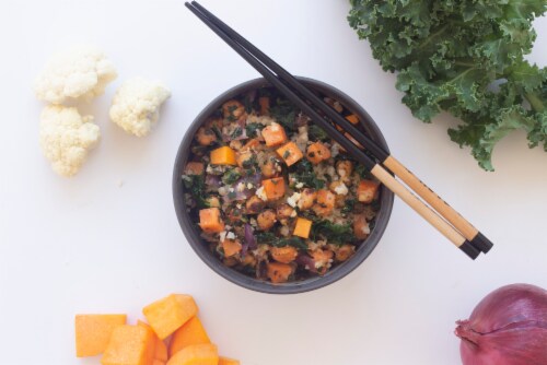 Tattooed Chef™ Riced Cauliflower Buddha Bowl Frozen Meal Perspective: left