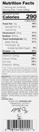 Tattooed Chef™ Riced Cauliflower Enchilada Bowl Frozen Meal Perspective: left