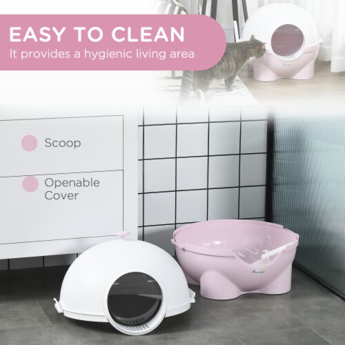 Simplie Fun Odorless Private Cat Litter Box with Anti Tracking Pedal and Included Scoop 1 count Kroger
