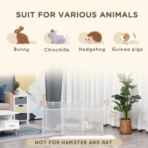 Simplie Fun Versatile 12-Panel Small Animal Playpen with Customizable Layout Perspective: left