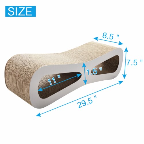 Simplie Fun Cat scratcher cat toy corrugated cardboard Perspective: left