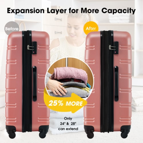 Simplie Fun 3 Piece Expandable Hardside Luggage Set with TSA Lock 100 ABS Material 1 count Fry s Food Stores