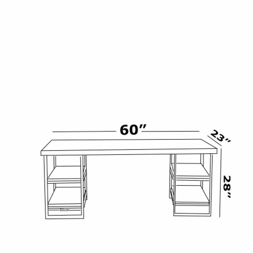 Desks in Solid Wood for Home or Office Use Perspective: left