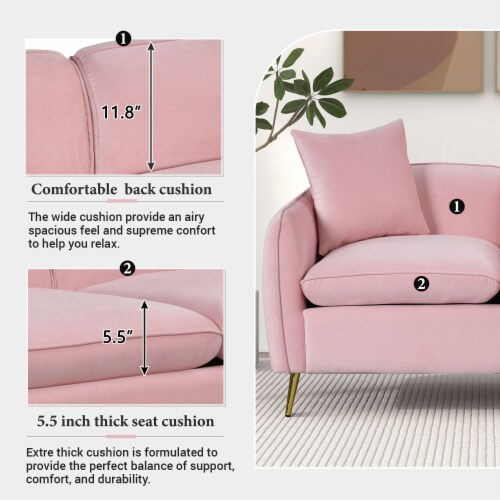 Sofas in Velvet for Home or Office Use Perspective: left