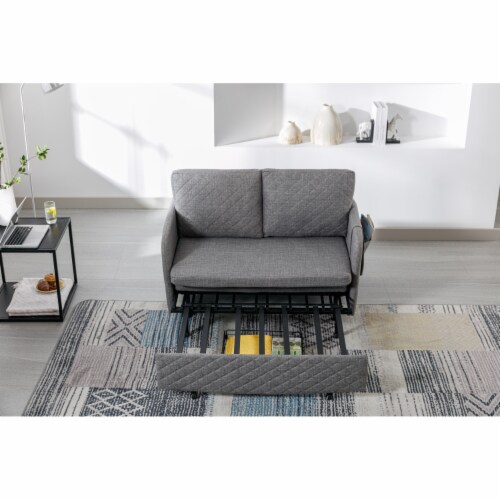 Sofas in Linen for Home or Office Use Perspective: left