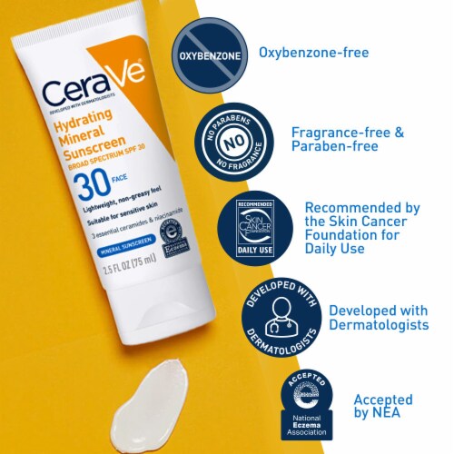 Cerave Hydrating SPF 30 Face Sunscreen Perspective: left