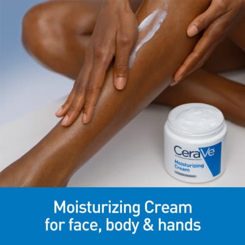 CeraVe Moisturizing Cream, Face Moisturizer & Body Lotion For Normal To Dry Skin Perspective: left