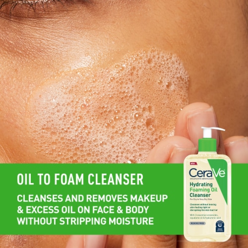 CeraVe Hydrating Foaming Oil Cleanser Perspective: left