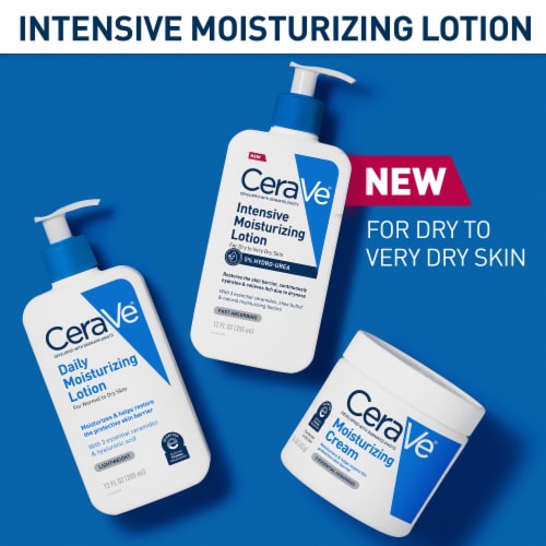 CeraVe Intensive Moisturizing Body Lotion with Hydro-Urea for Dry Skin + Itch Relief Perspective: left