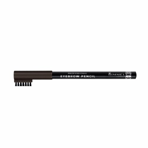 Rimmel Brow This Way Professional 004 Black Brown Eye And Brow Pencil With Brush Perspective: left