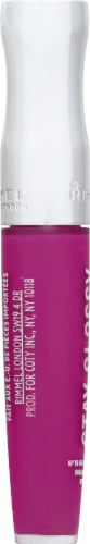 Rimmel Stay Glossy 155 Purple Parlour Lip Gloss Perspective: left