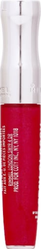 Rimmel Stay Glossy 345 Pop Fizz Pink Lip Gloss Perspective: left