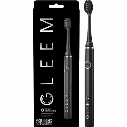 Gleem Electric toothbrush powered by a battery Black Perspective: left