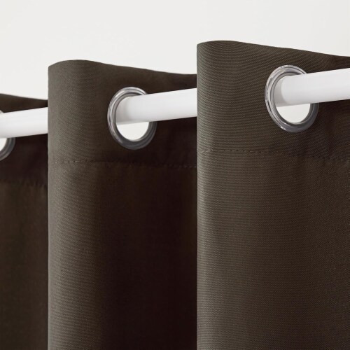 TOWN & COUNTRY BASICS Cabana Solid GT Curtains, 96 (Set of 2, 54 x 96 , Chocolate) Perspective: left