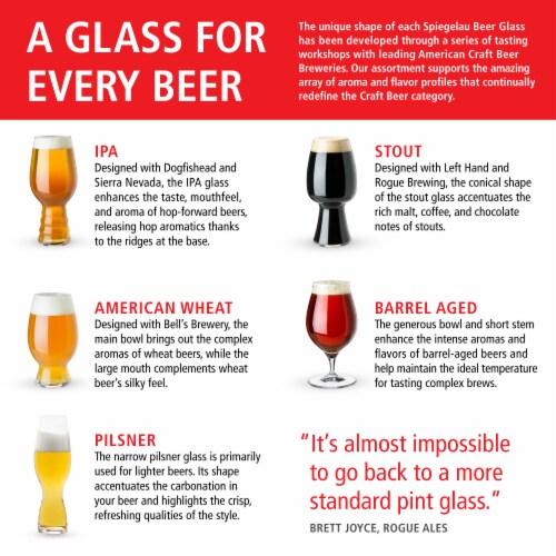 Spiegelau 12.8 oz pilsner glass (set of 4) Perspective: left
