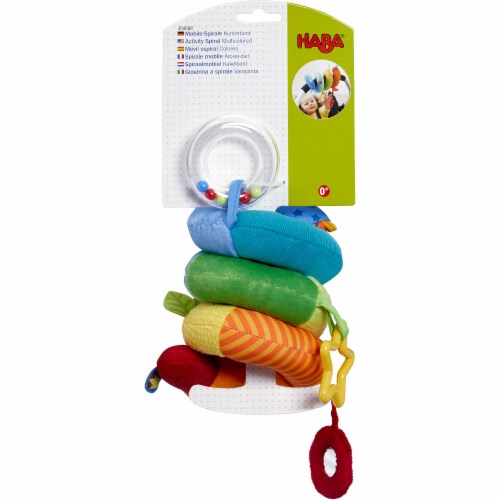 HABA Rainbow Activity Spiral Stroller Toy Perspective: left