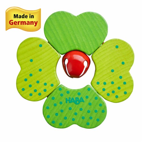 HABA Clutching Toy Shamrock (wood)  (Made in Germany) Perspective: left