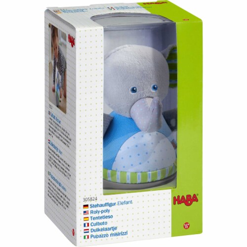 HABA Roly Poly Elephant Soft Wobbling & Chiming Baby Toy Perspective: left