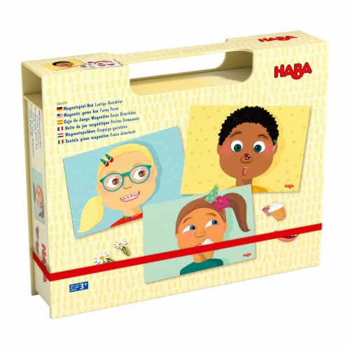 HABA Magnetic Game Box Funny Faces Perspective: left