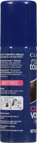 Clairol Color + Volume 2in1 Medium Brown Temporary Root Touch Up Spray Perspective: left