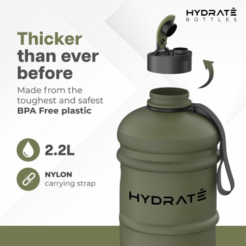 Half Gallon Water Bottle - BPA Free, Flip Cap, Gym/Sports, Extra