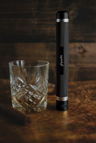 Pardo Cigar 3in1 Tool Kit Black - Air Tight, Smell-Proof Case, Draw Enhancer & Stand Perspective: left