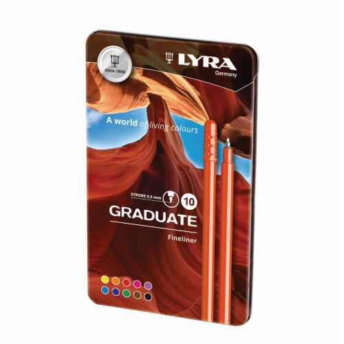 Lyra® Graduate Fineliner Assorted Color Markers Perspective: left