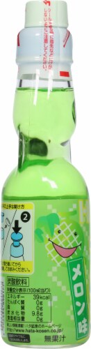 Hata Ramune Honeydew Carbonated Drink Bottle Perspective: left