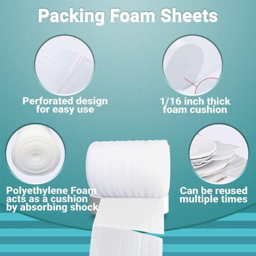12x60WT New 6 Rolls of Foam Wrap 12  x 60' (Feet). Packing F Perspective: left