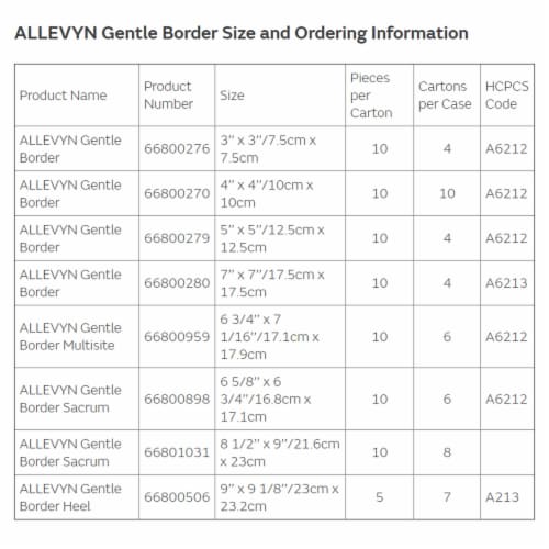 Smith & Nephew Allevyn Gentle Border Foam Dressing 3 x 3 10 per Box Perspective: left